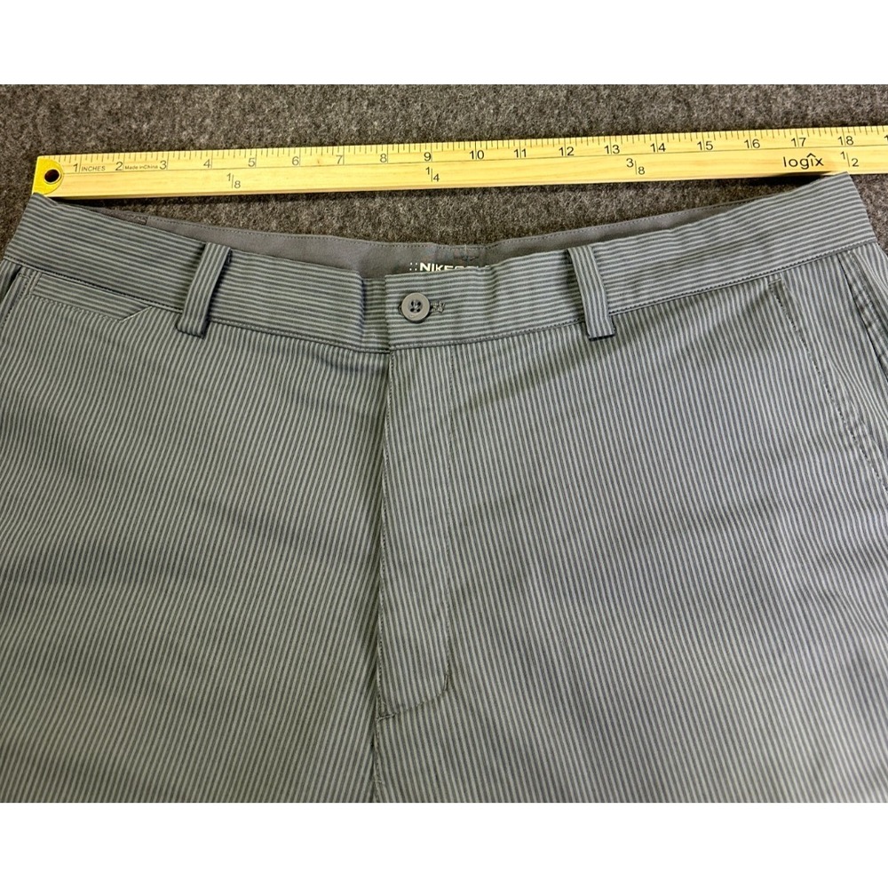 Nike Golf Dri Fit Tour Performance Shorts Mens Size 36 Gray Stripe 10.5" Inseam - Picture 8 of 13